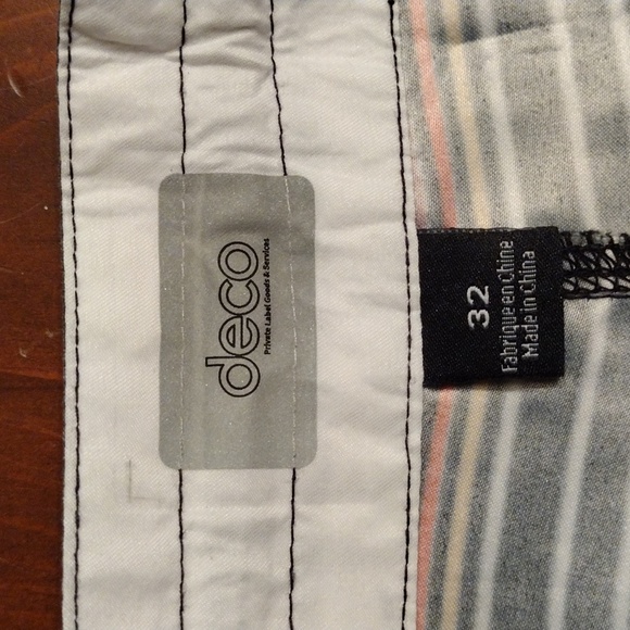 NWT Deco Private Label Board Shorts, Size 32, Multi-Colored with Stripes Pigment - Picture 8 of 12